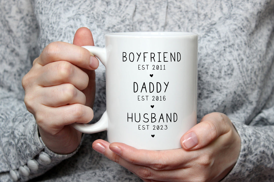 Boyfriend, Daddy, Husband Personalised Mug