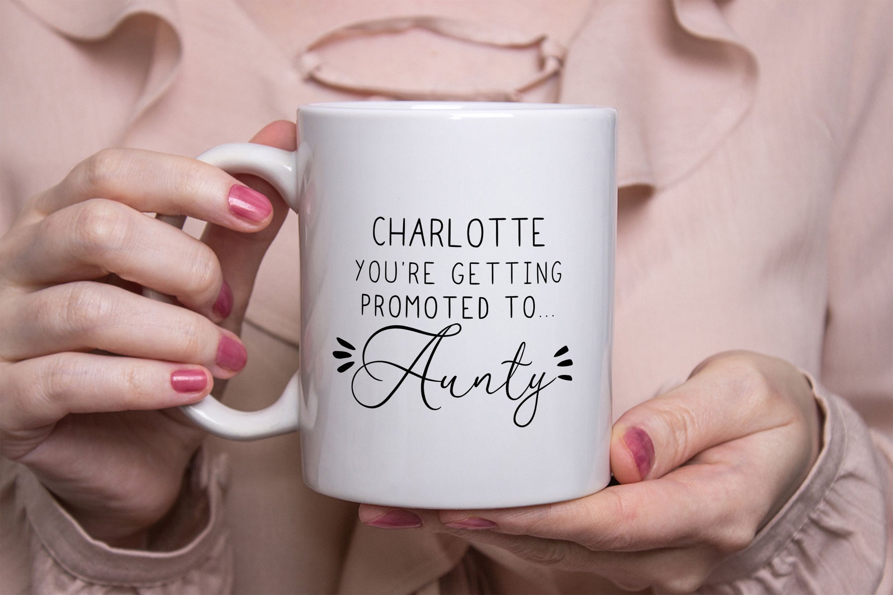 Personalised Promoted to Aunty Mug